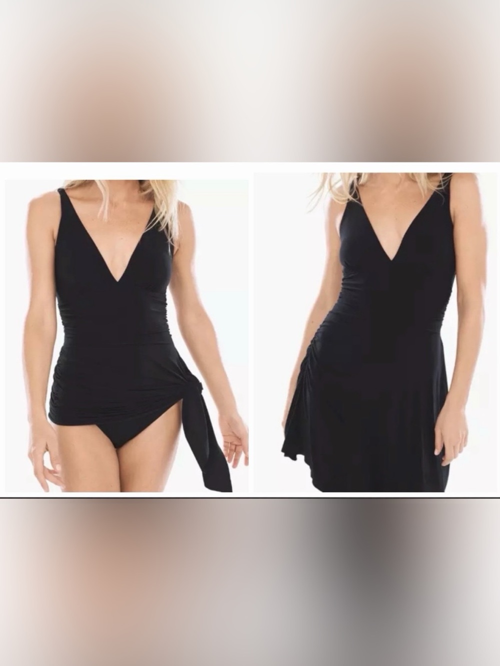 Magic suit convertible swim dress bathing Black suit Size 4